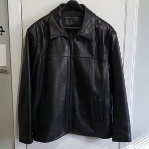 Dockers leather jacket mens sz large
